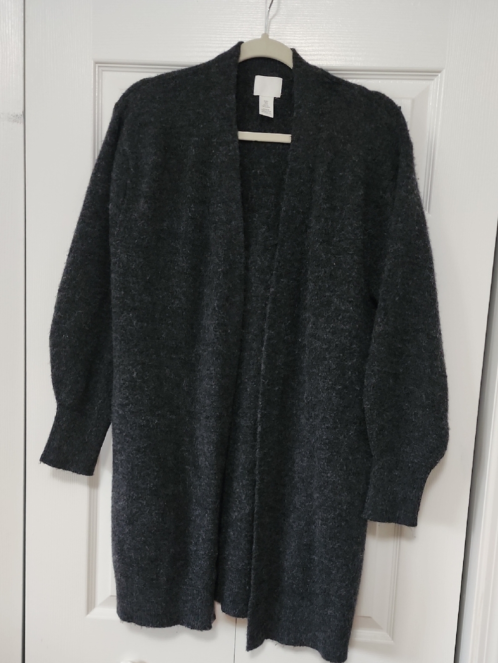 H&M Charcoal Open-Front Women’s Cozy Cardigan Sweater Small